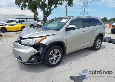 2015 Toyota Highlander Xle V6 из США, поврежденный, VIN 5TDKKRFH8FS086653